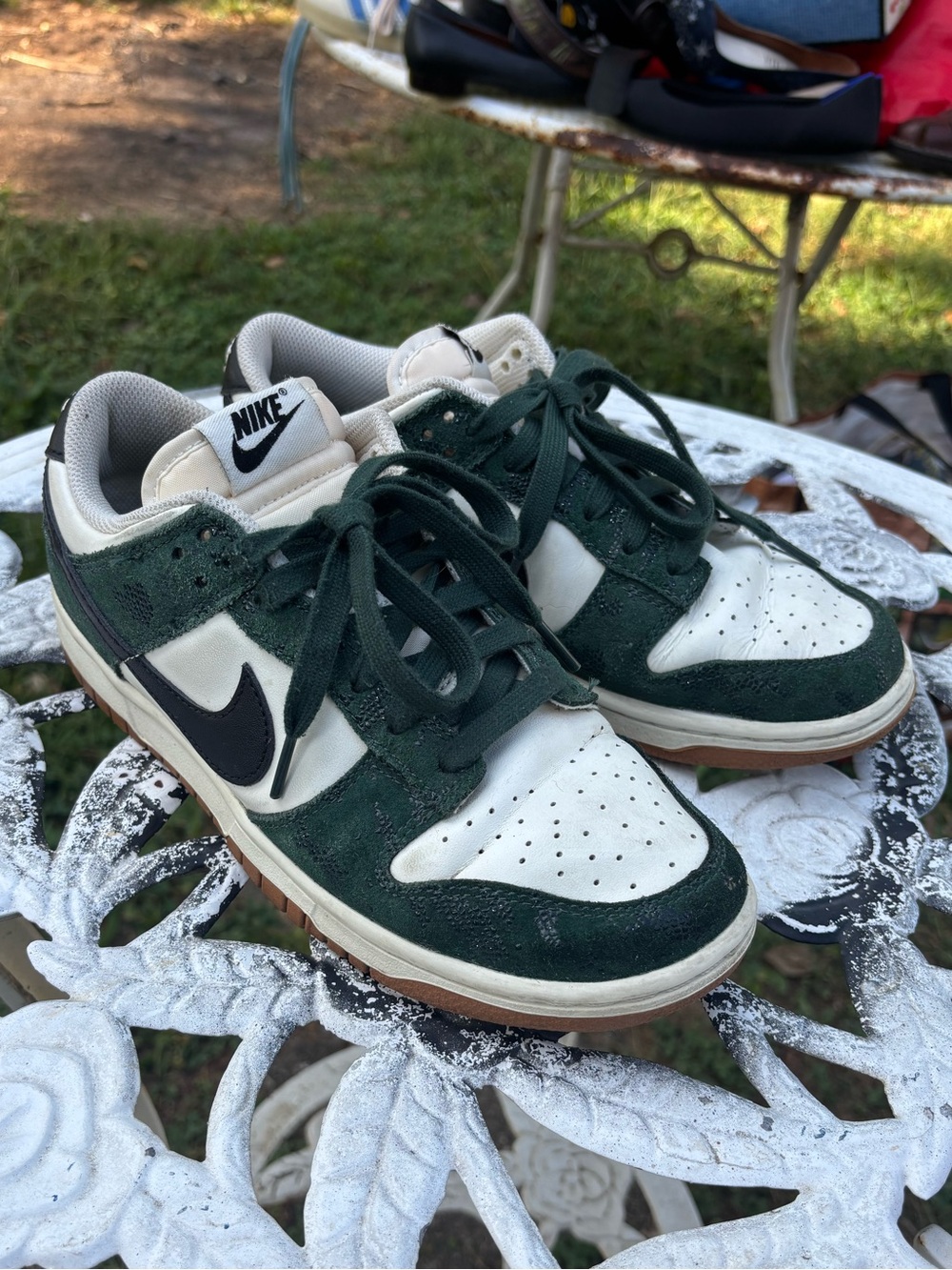 Nike Women’s Dunk Low — Dark Green/White/Black